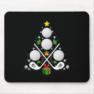 Golf Equipment Christmas Tree Christmas Golf Mouse Mat