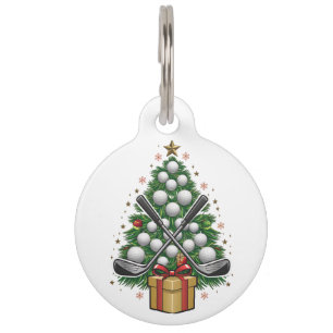 Golf Equipment Christmas Tree Christmas Golf Pet Tag