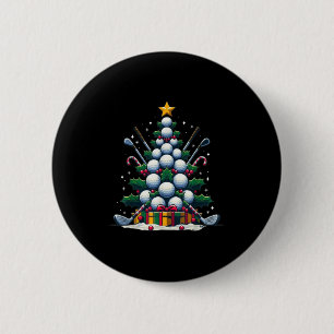 Golf Equipment Christmas Tree Christmas Golfer Wom 6 Cm Round Badge