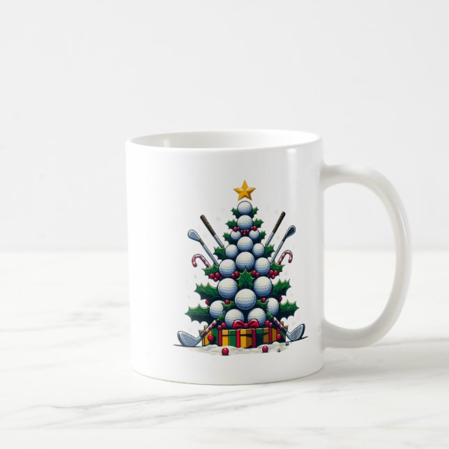 Golf Equipment Christmas Tree Christmas Golfer Wom Coffee Mug (Right)