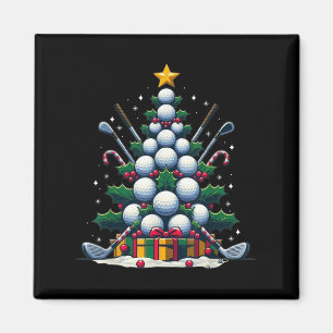 Golf Equipment Christmas Tree Christmas Golfer Wom Magnet