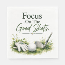 Golf equipment with text on green