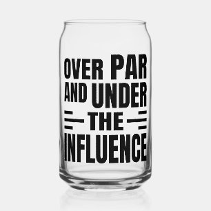 Golf Etched Can Glass