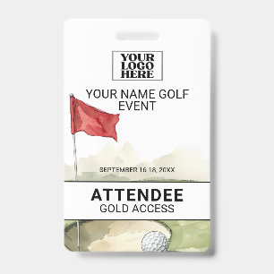 Golf Event Badge ID Badge