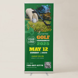 Golf Event Custom Vertical Retractable Banner