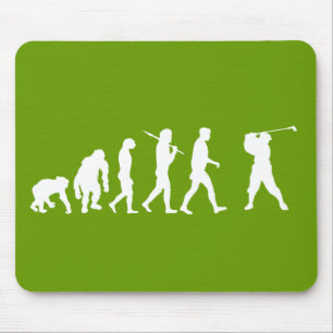 Golf Evolution golfers golfing club house gift Mouse Mat