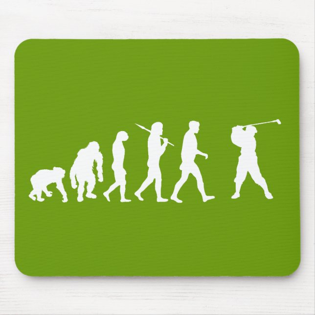 Golf Evolution golfers golfing club house gift Mouse Mat (Front)