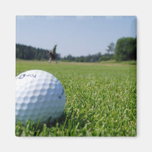 Golf Fairway Square Magnet