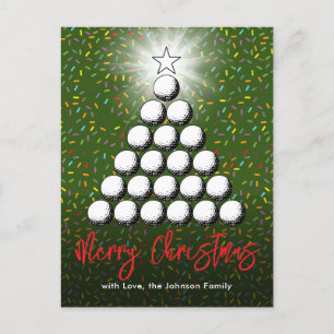 Golf Family Christmas Design Holiday Postcard