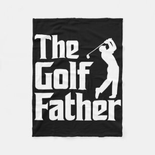 Golf Father Funny Golfer Dad Gift For Father's Day Fleece Blanket