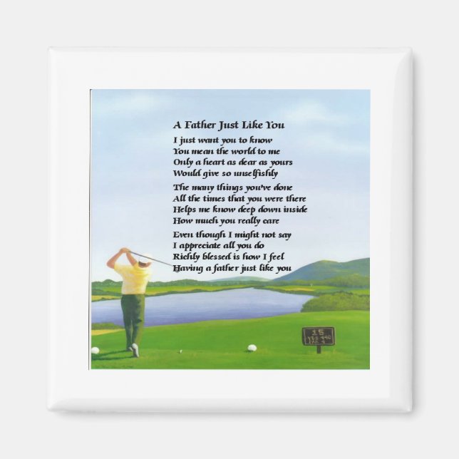 Golf - Father Poem Magnet (Front)