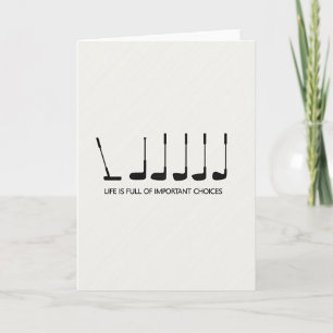 Golf Fathers Day Choices Card