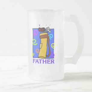 Golf Fathers Day Frosted Beer Mug
