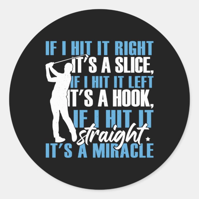 Golf Fathers Day Golfer Classic Round Sticker (Front)