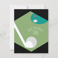 Golf Field Happy Birthday Dad Father Grandpa 