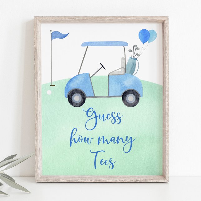 Golf First Birthday Par-tee Guess How Many Game Poster (Creator Uploaded)