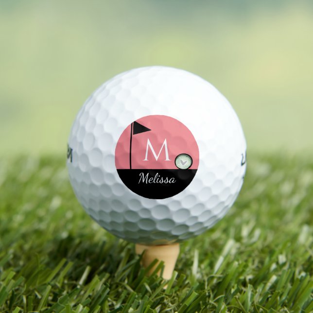 Golf Flag and Ball Monogram Initial  (Insitu Tee)
