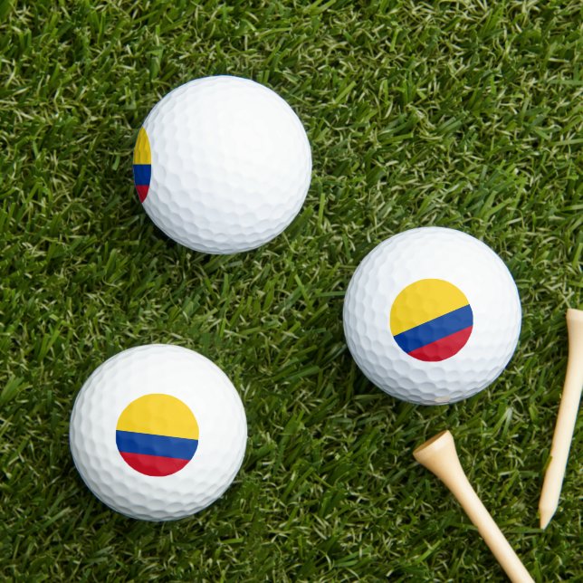 Golf / Flag / Bandera de Colombia Golf Balls (Insitu Grass)
