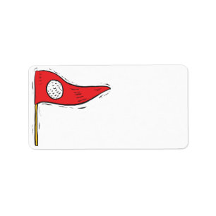 Golf Flag Label