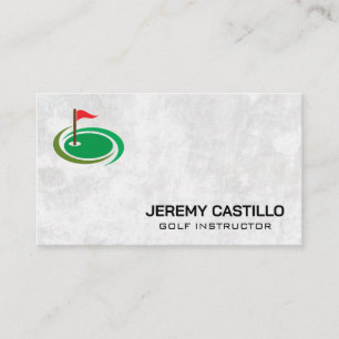 Golf Flag Logo Business Card