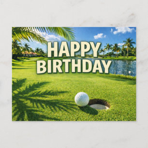 Golf Florida Themed  Happy Birthday  Postcard
