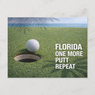 Golf Florida themed with ball on green Postcard