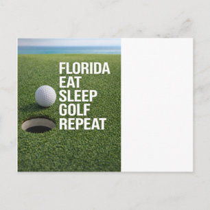 Golf Florida themed with ball on green  Postcard