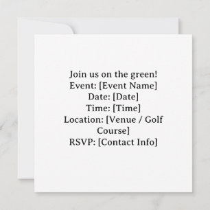 Golf Florida themed with flamingo retirement Invitation