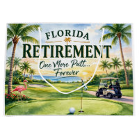 Golf Florida themed with flamingo retirement