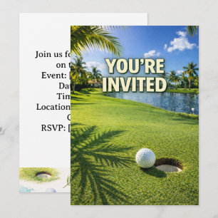 Golf Florida themed you are invited Invitation