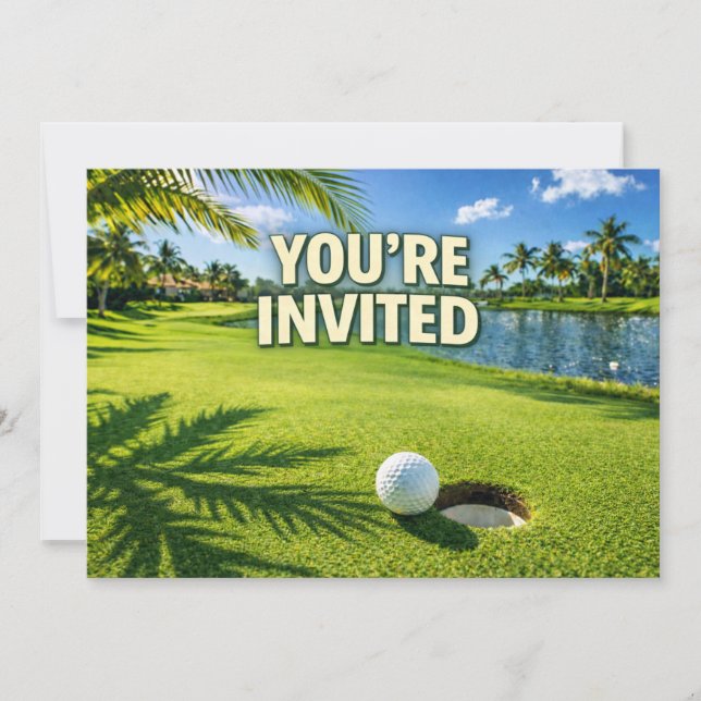 Golf Florida themed you are invited Invitation (Front)