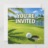 Golf Florida Themed “You’re Invited” invitation 
