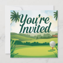 Golf Florida Themed “You’re Invited” invitation 