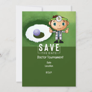 Golf for Doctor Golfer Party funny Invitation