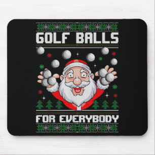 Golf For Everybody Santa Ugly Christmas Golfing Mouse Mat