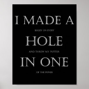 Golf For Golfer Funny Golfing Poster