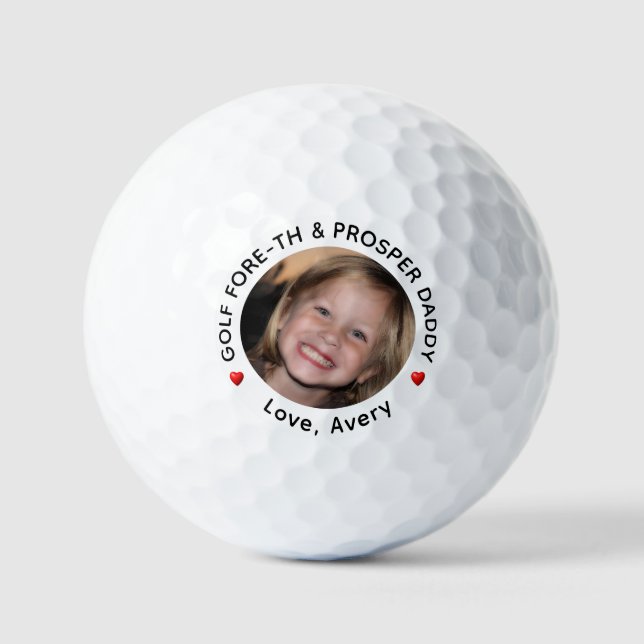 "Golf Fore-th & Prosper" Personalised Golf Balls (Front)