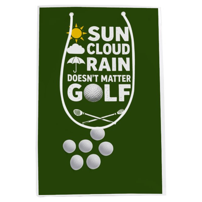Golf forecast for golfer medium gift bag (Front)