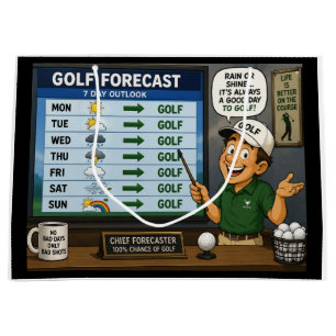 Golf forecast large gift bag