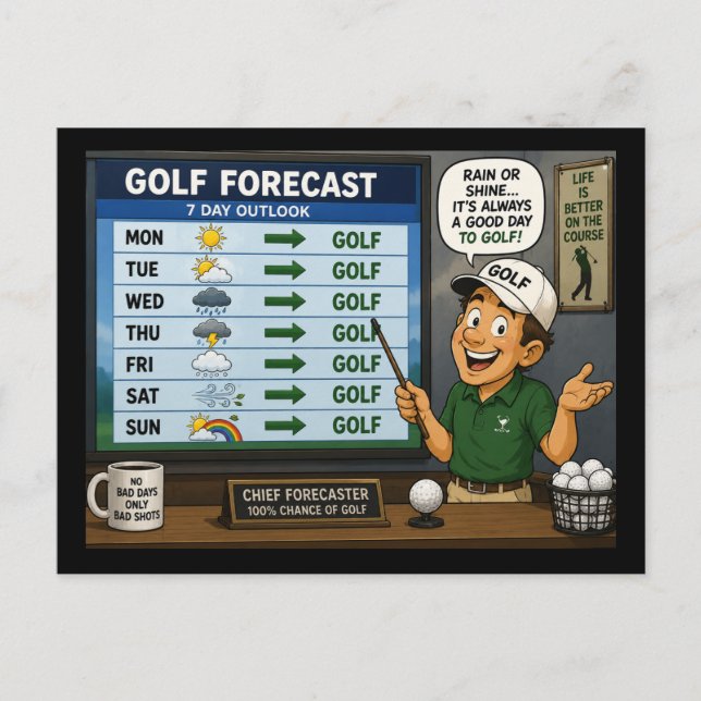 Golf forecast postcard (Front)