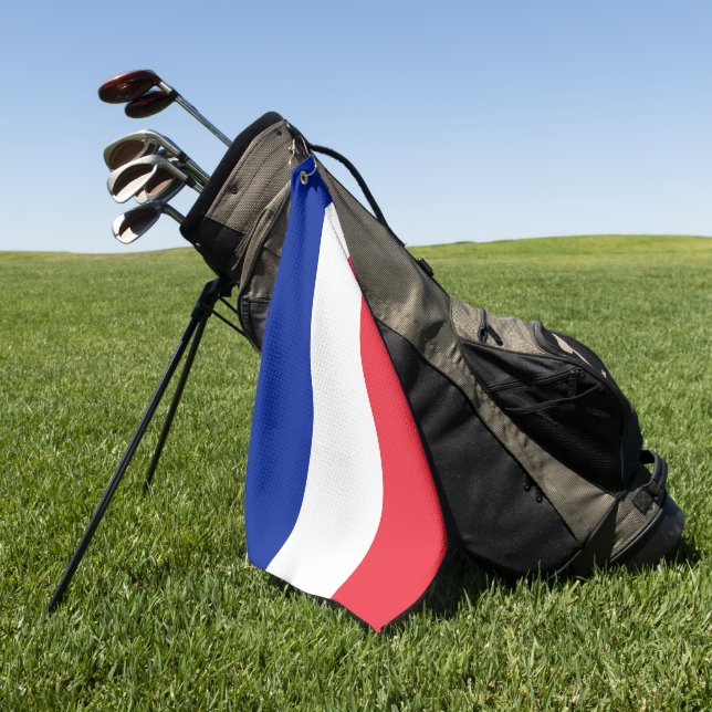 Golf France & French Flag, Golfing Paris / Sports Golf Towel (Green)