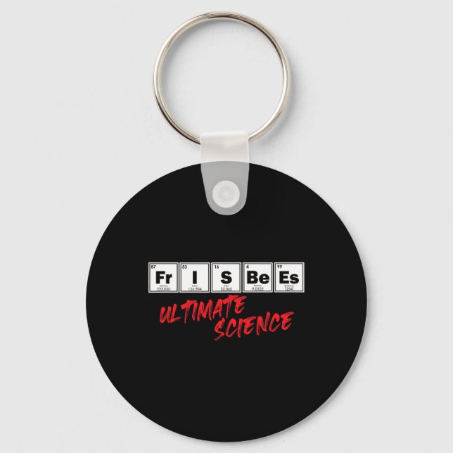 Golf Frisbees Ultimate Science Disc Periodic Table Key Ring (Front)