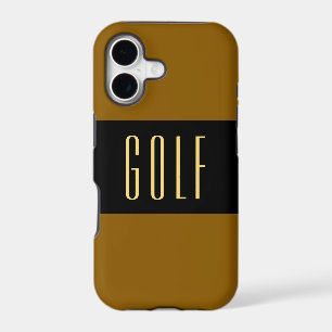 GOLF Fun Modern Wide Black Golden Brown Stripes