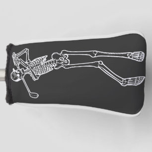 Golf Funny Golfing Skeleton playing Golfer Head Cover
