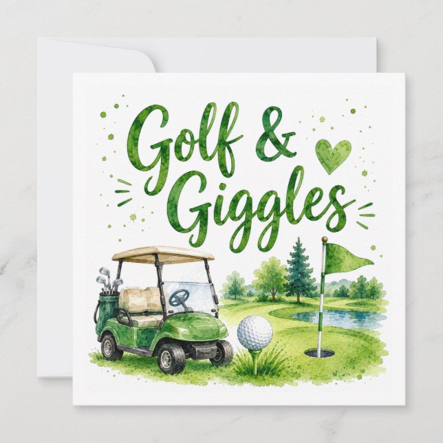 Golf Funny Quotes for golfer on the course Invitation (Front)