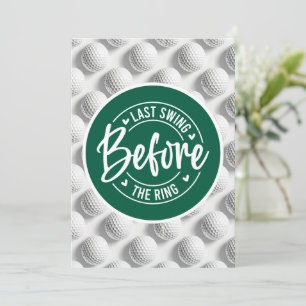 Golf Funny Saying for Bachelor Golfer  Invitation