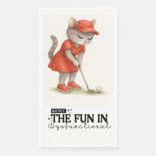 Golf Funny Saying for Cat Lovers Golfers Napkin