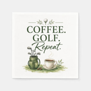 Golf funny saying for coffee lover napkin