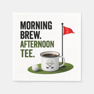 Golf funny saying for coffee lover napkin