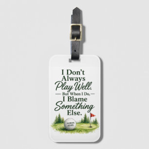 Golf funny Saying for Golfer Anger Management Luggage Tag